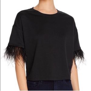 Lucy Paris Black Feather Tee